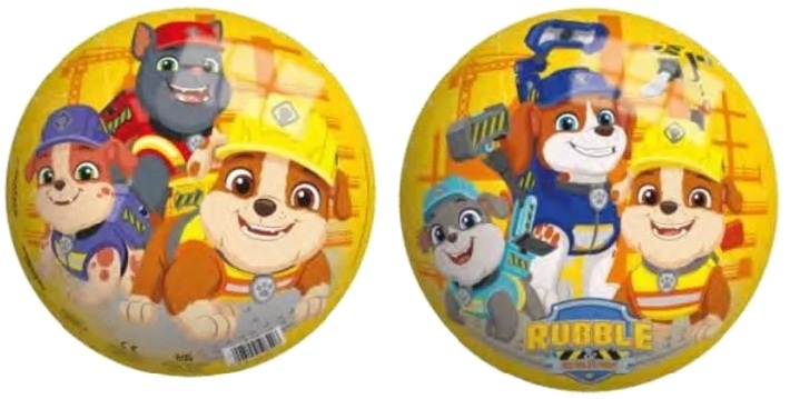 8496 Duża gumowa kolorowa piłka do gry Rubble i ekipa 23cm 