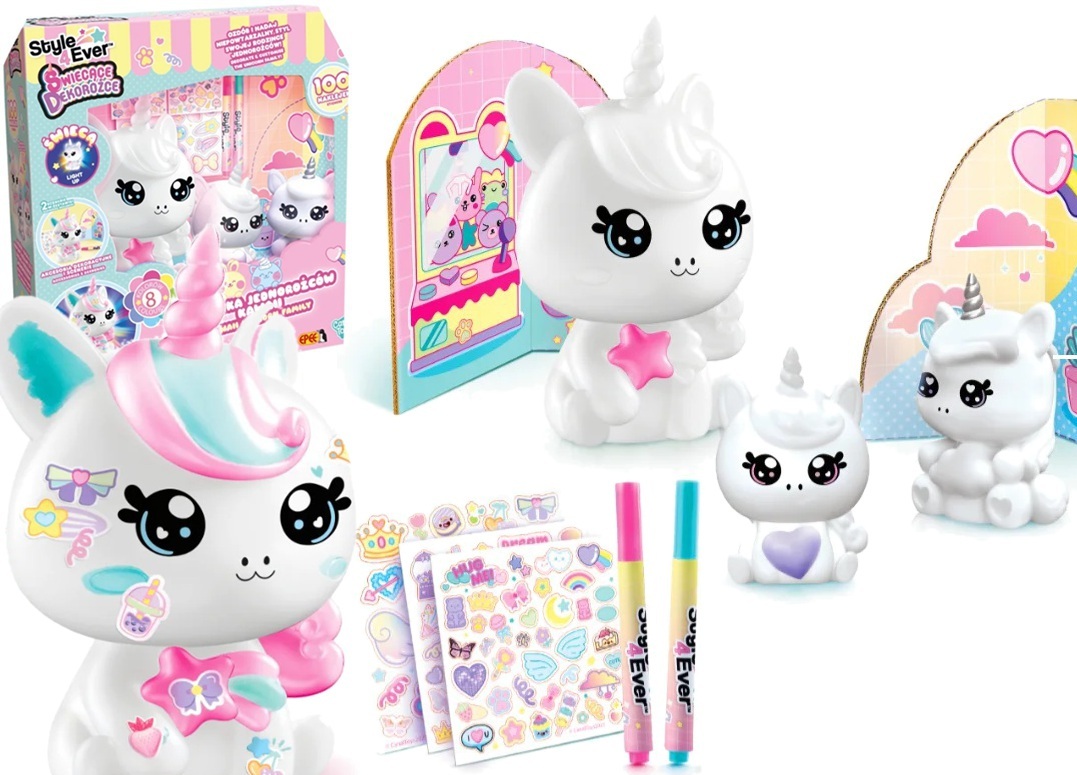 7348 Świecące Dekorożce – Rodzinka jednorożców DIY Kawaii style 