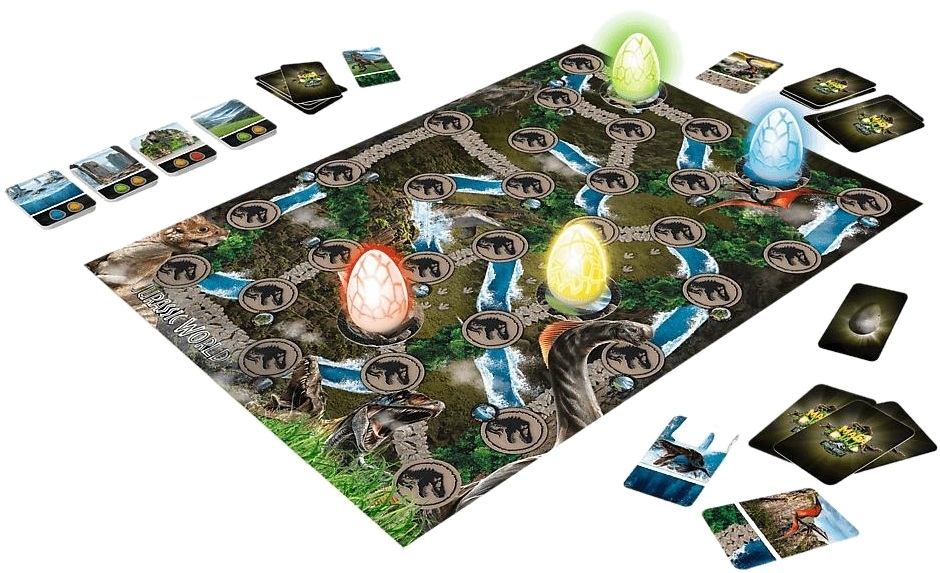 9024 Gra rodzinna planszowa Magajaja, Jurassic World świecące jaja Trefl 
