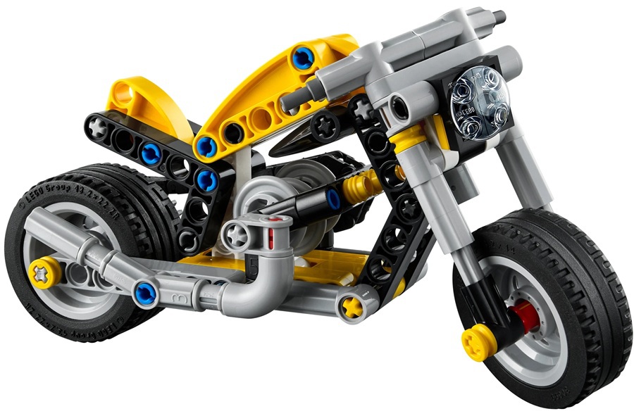 42225  Klocki Lego Technic Żółty motocykl 151 elementów