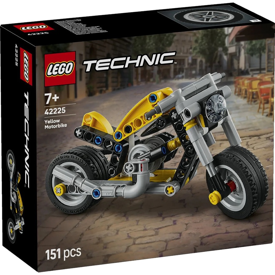42225  Klocki Lego Technic Żółty motocykl 151 elementów