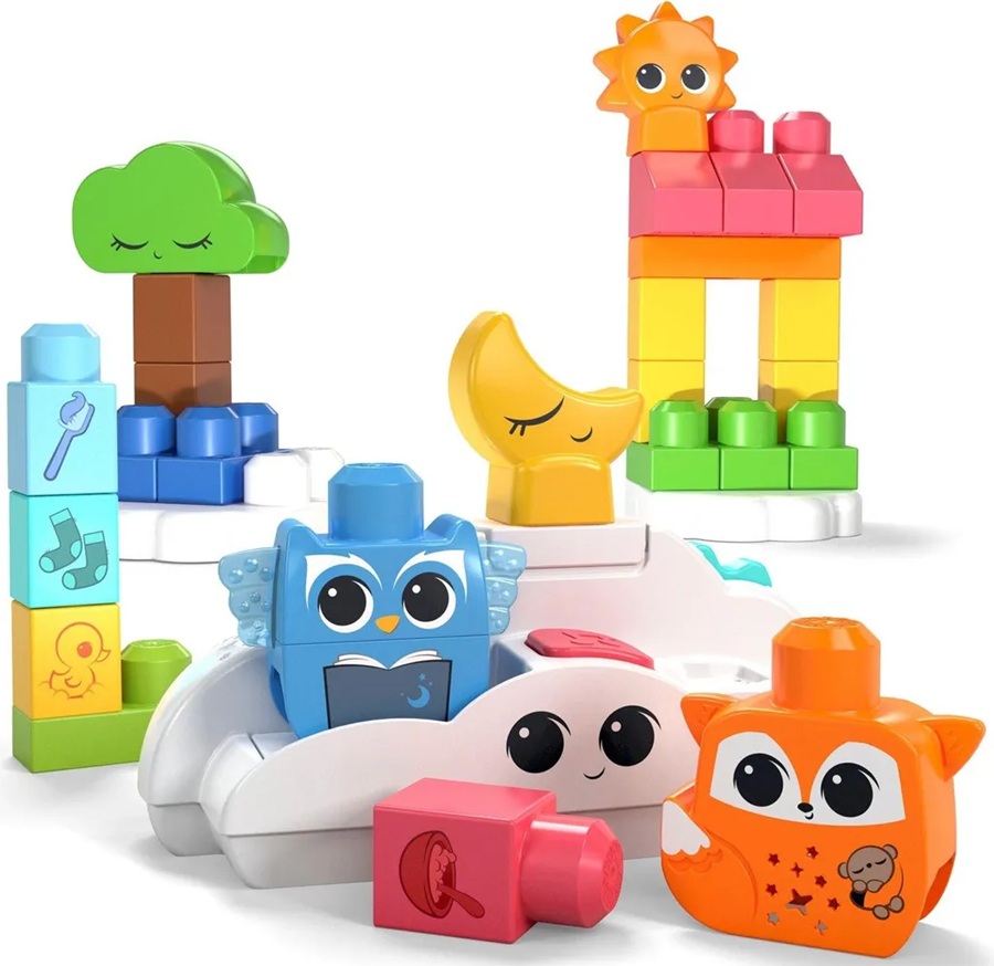 0485 Mega Bloks Zestaw W Blasku Księżyca i Słoneczka Klocki + Lampka Nocna