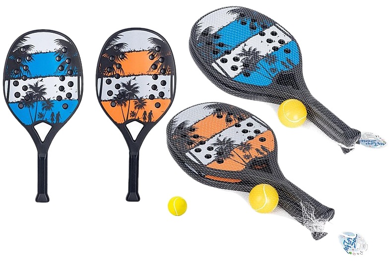 1243 Rakietki sportowe Zestaw do padla plażowego Paletki do gry + piłeczka