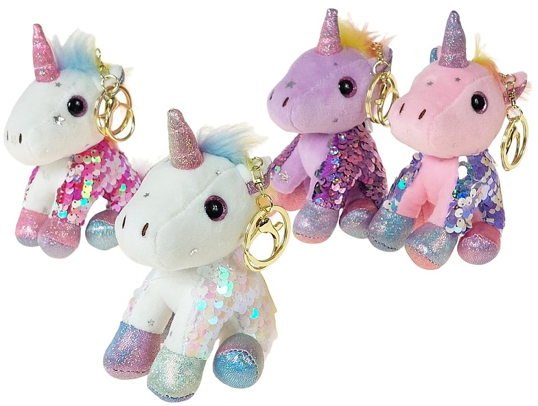 7475 Brelok Pluszowy Jednorożec Maskotka do Kluczy Torebki Plecaka Pluszak