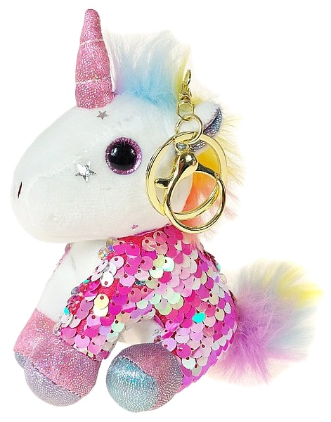 7475 Brelok Pluszowy Jednorożec Maskotka do Kluczy Torebki Plecaka Pluszak