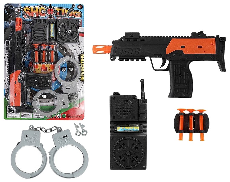 7120 Pistolet na strzałki zestaw policyjny kajdanki 