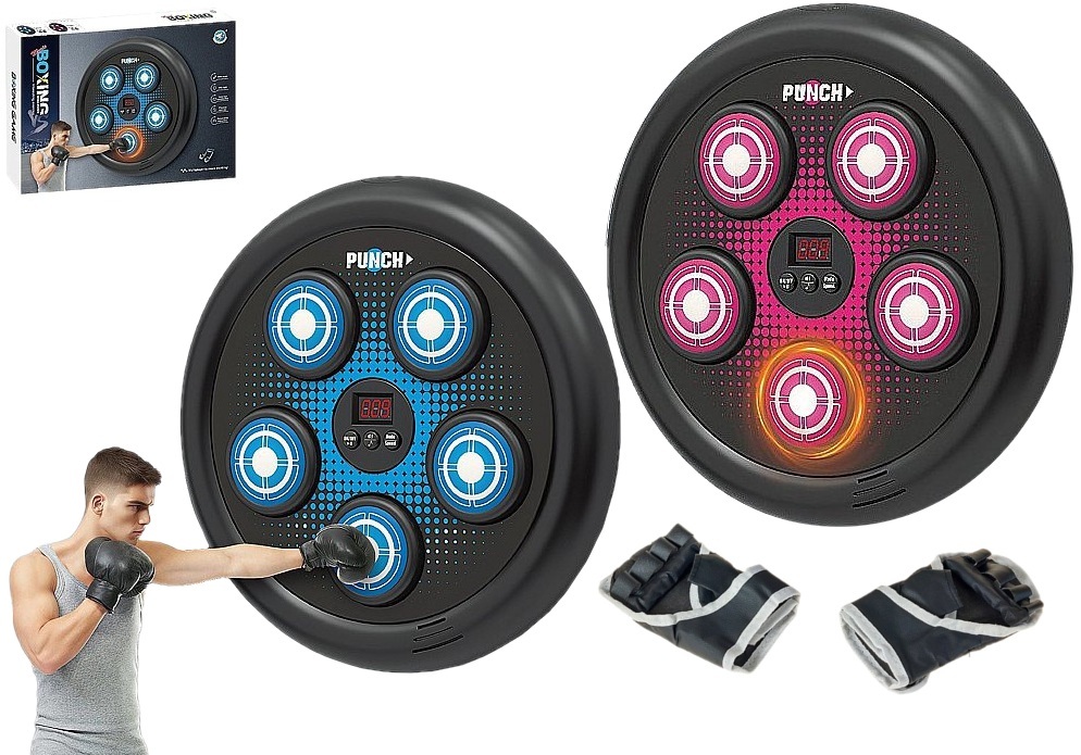 3422 Trenażer zestaw bokserski ścienny tarcza treningowa refleks boks rękawice