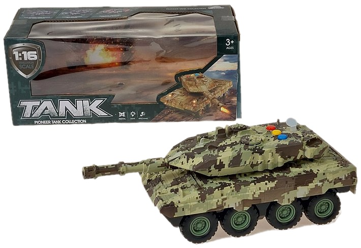 4291 Funkcyjny czołg ze światłem i dźwiękiem pojazd wojskowy tank armia