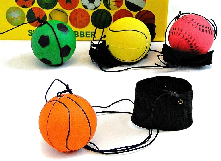 3182 Piankowa piłeczka na gumce piłka na nadgarstek gniotek