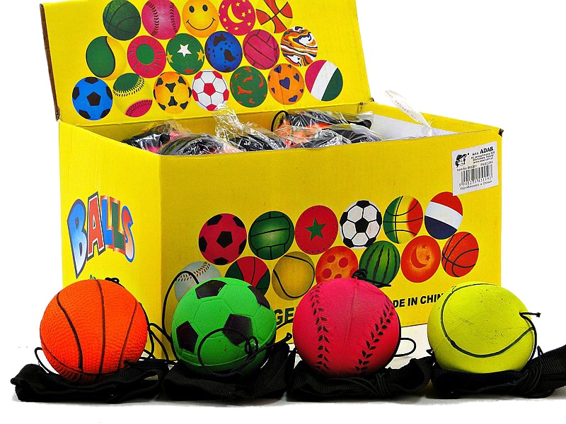 3182 Piankowa piłeczka na gumce piłka na nadgarstek gniotek