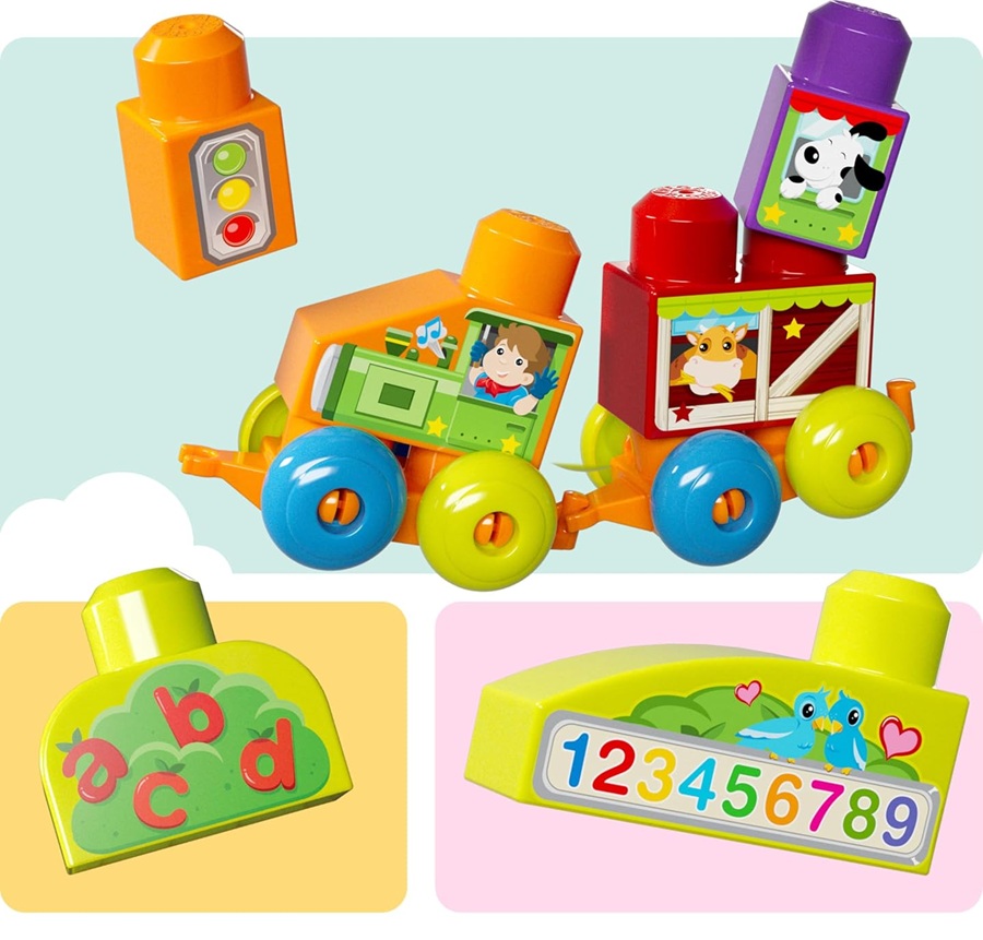 3883 Klocki Mega Bloks Stolik do budowania z klockami „Buduj i ucz się“