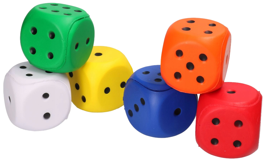 9575 Duża piankowa kolorowa kostka do gry 