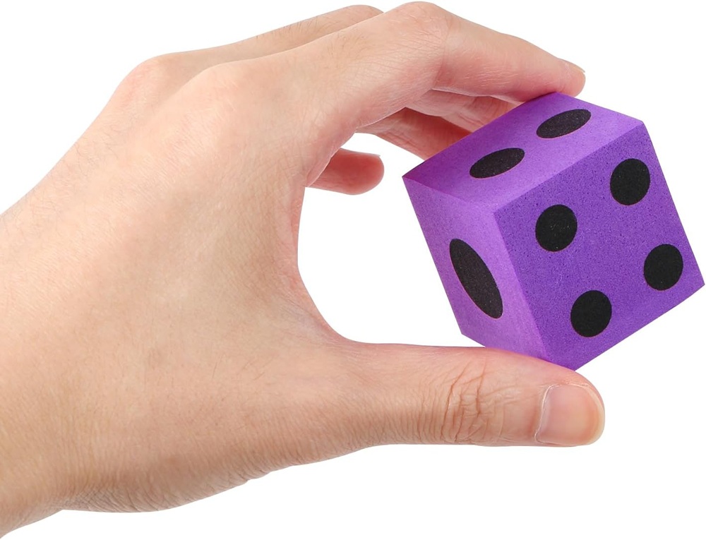 9537 Duża piankowa kolorowa kostka do gry twarda 