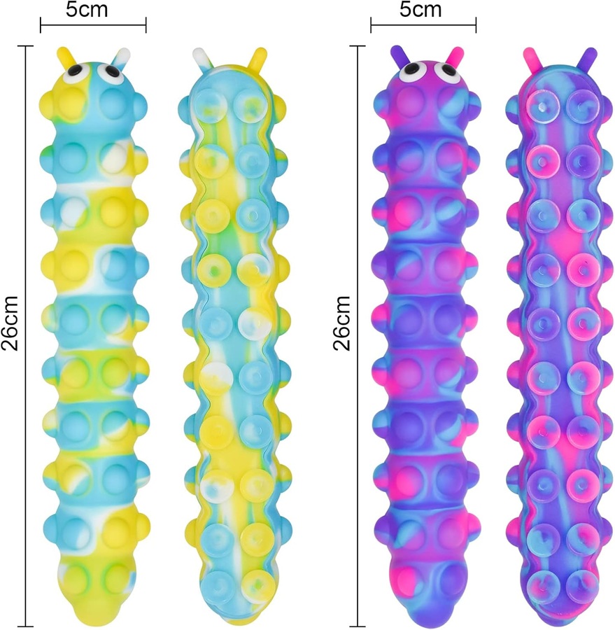 6757 Sensoryczna gąsienica antystresowa pop miękka zabawka sensoryczna 