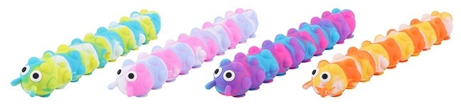 6757 Sensoryczna gąsienica antystresowa pop miękka zabawka sensoryczna 