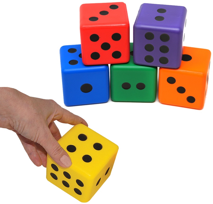 9568 Duża 8x8 piankowa kolorowa kostka do gry