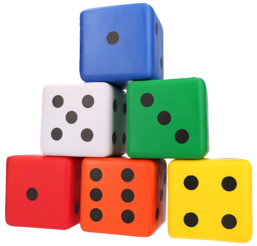 9568 Duża 8x8 piankowa kolorowa kostka do gry