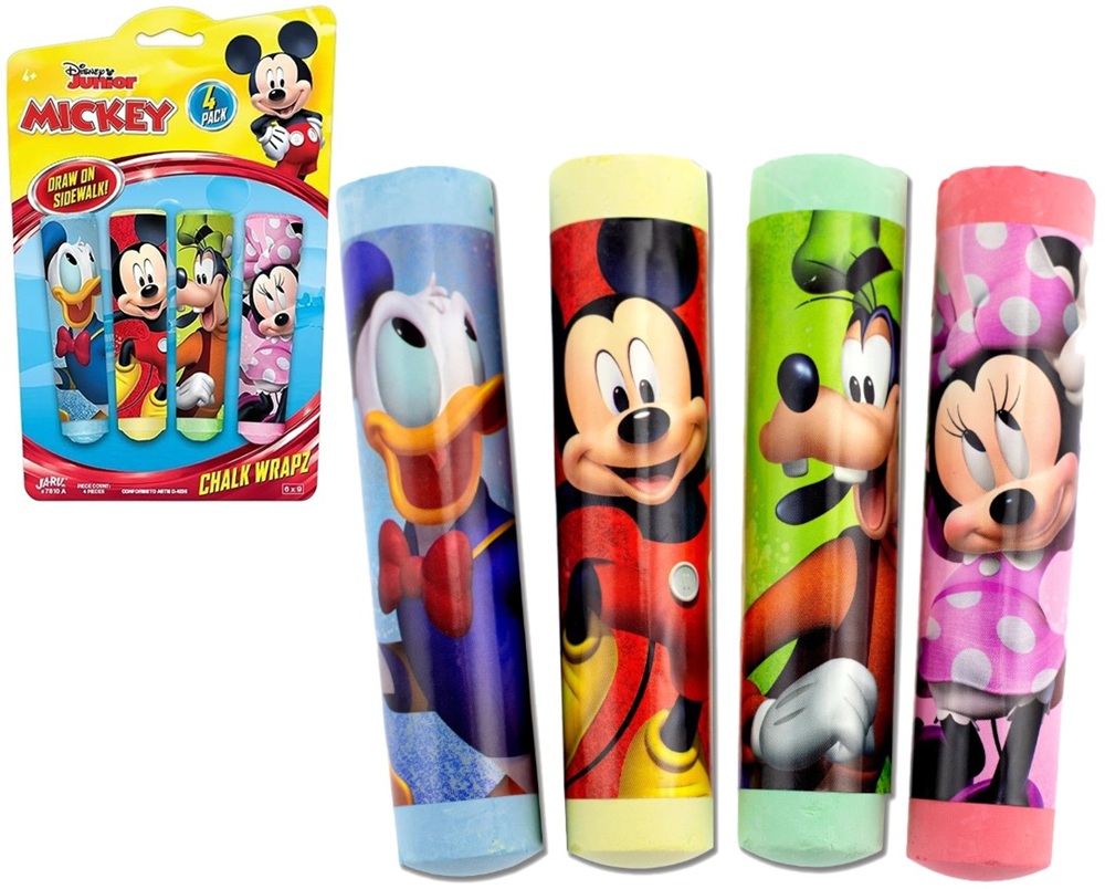 5634 Kreda Chodnikowa 4 kolory Princess Księżniczki, Myszka Miki Mix John