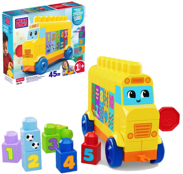 9050 Klocki Mega Bloks Autobus Buduj I Licz pojazd i klocki