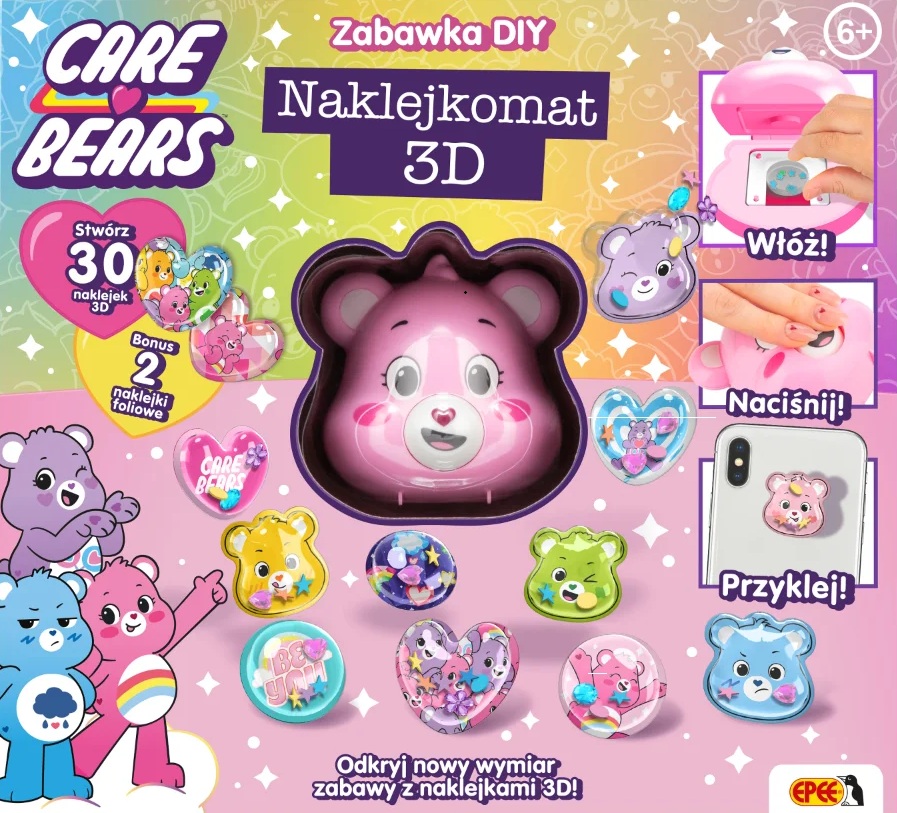 7027 Naklejkomat 3D Troskliwe Misie zestaw do tworzenia trójwymiarowych naklejek