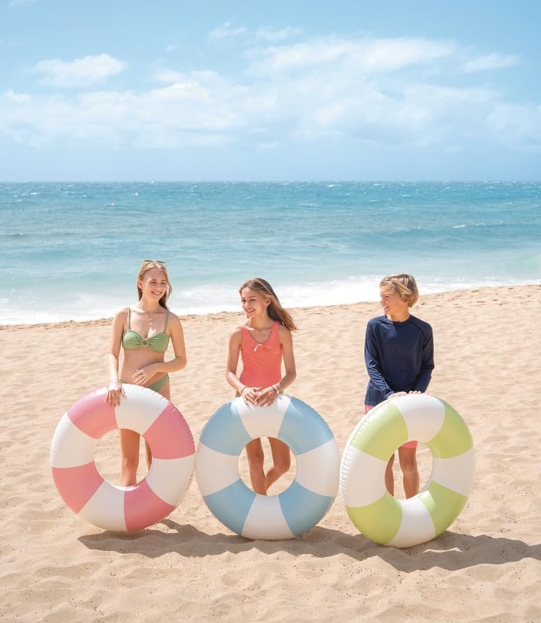 59271 Koło Dmuchane do Pływania INTEX 91cm Basen Plaża Pastelowe kolory