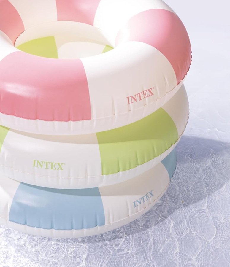59271 Koło Dmuchane do Pływania INTEX 91cm Basen Plaża Pastelowe kolory