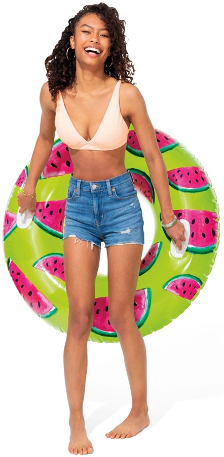 56261 Koło do pływania z uchwytami 107cm Owoce dmuchane do basenu plaży