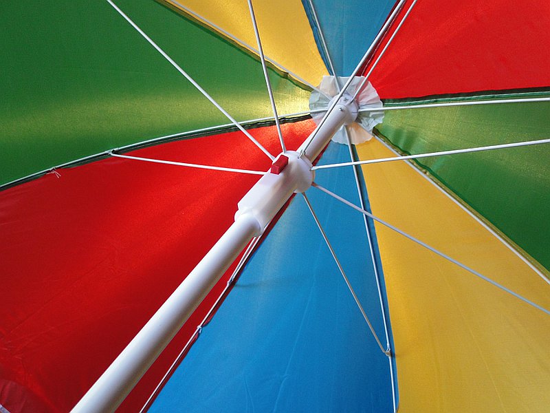 0686 DUŻY KOLOROWY PARASOL PLAŻOWY OGRODOWY