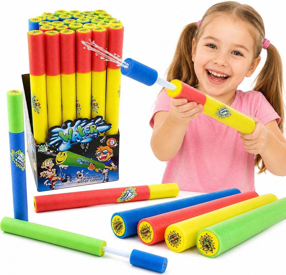 9067 Sikawka Wodna Piankowa 48cm Wyrzutnia Wody Dla Dzieci Lato Basen Plaża 