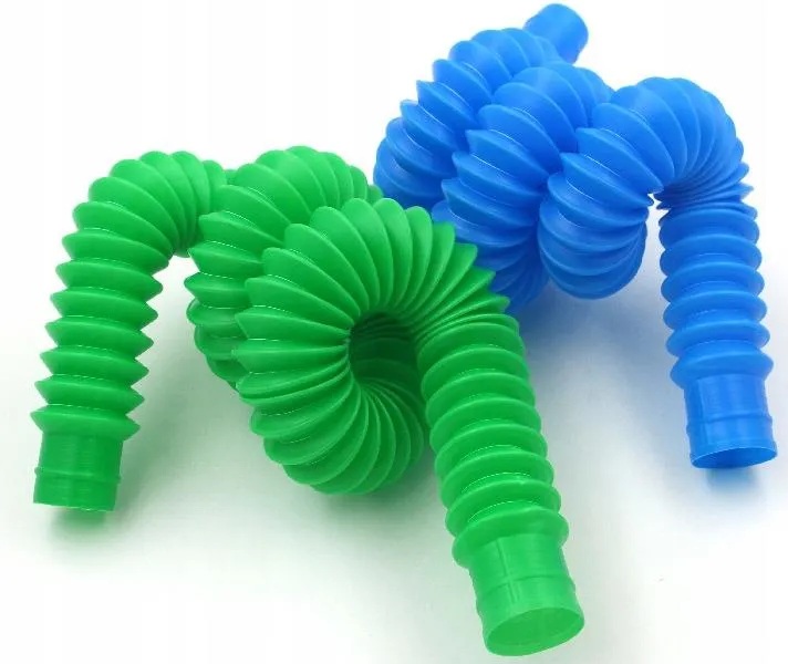 3582 Rurki Sensoryczne Pop Tube 2szt Kolorowe Elastyczne Rozciągane Antystresowe