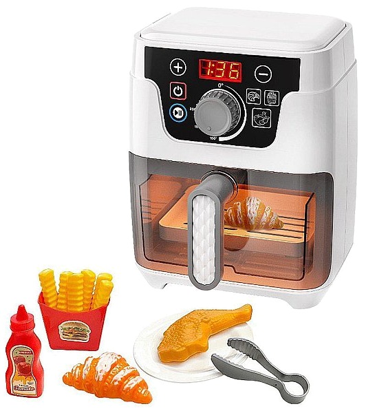 3438 Zabawka Air Fryer dla Dzieci - Interaktywny Zestaw Kuchenny z Frytkami 