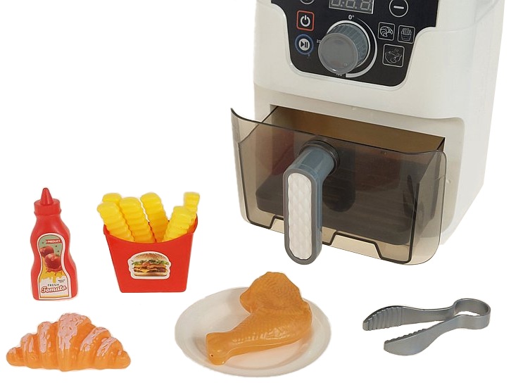 3438 Zabawka Air Fryer dla Dzieci - Interaktywny Zestaw Kuchenny z Frytkami 