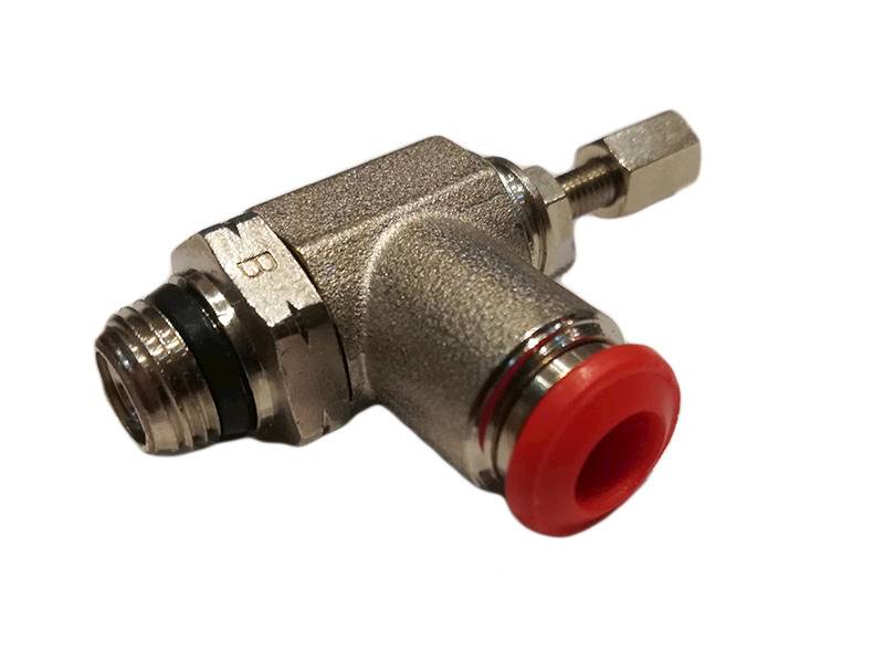 Zawór dławiąco zwrotny 1/4" na wąż 6mm do siłownik