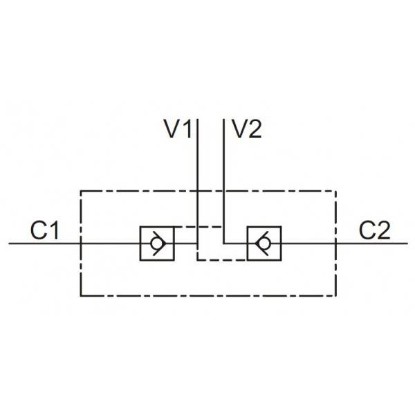 Zamek VBPDE 1/4" do siłownika dwustr. działania