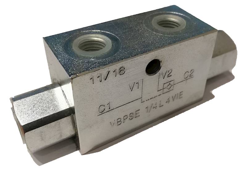 Zamek VBPSE 1/4" do siłownika dwustr. działania