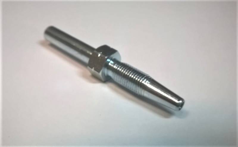Końcówka rurkowa skręcana Fi 08 Dn 6,3x11,3 L=20mm
