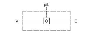 Zawór zwrotny sterowany liniowy VBPSL 1/4"