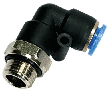 Kolanko wtykowe 1/4" na wąż 10mm z O-ring
