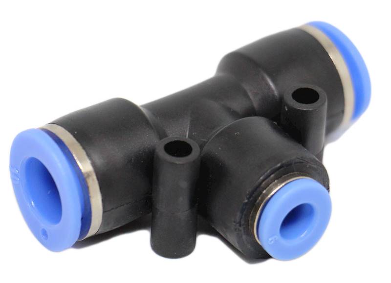 Trójnik wtykowy T redukcyjny 2x10mm 1x6mm