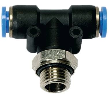 Trójnik wtykowy T z gwintem 1/2" pod wąż 6mm