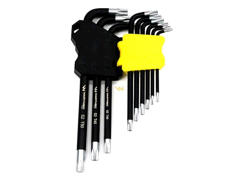 Zestaw kluczy przedł. TORX T10-T50 ze stali S2