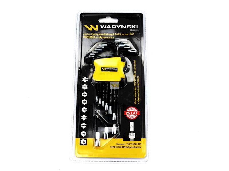 Zestaw kluczy przedł. TORX T10-T50 ze stali S2