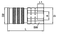 Gniazdo 3/4" suchoodcinające TEMA TIF 7510