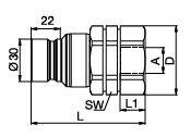 Szybkozłącze suchood. wtyczka 3/4" TEMA TIF 7520