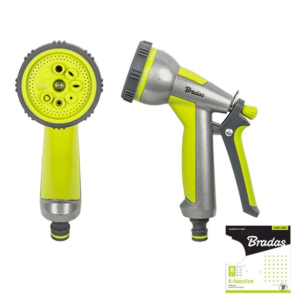 Pistolet metalowy 8-funkcyjny LIME LINE