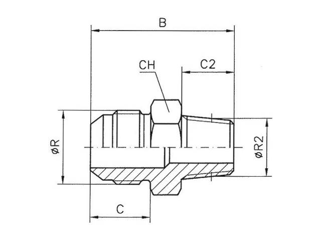 7/8" JIC - M22x1,5 15L Złączka redukcyjna