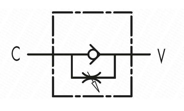 Zawór dławiąco-zwrotny liniowy VRF 1/4"