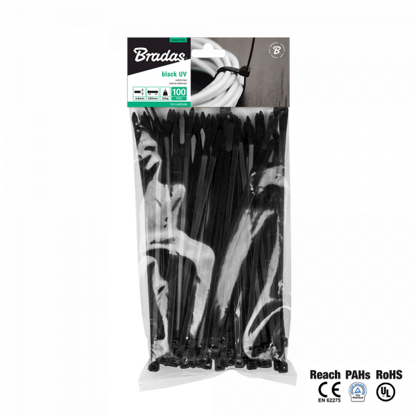 Opaska kablowa 300/7,6 czarne