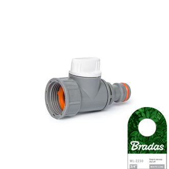 Końcówka na kran GW 3/4" z zaworem kulowym White