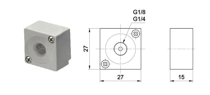 Przyłacze gwintowane do manometru G1/8"